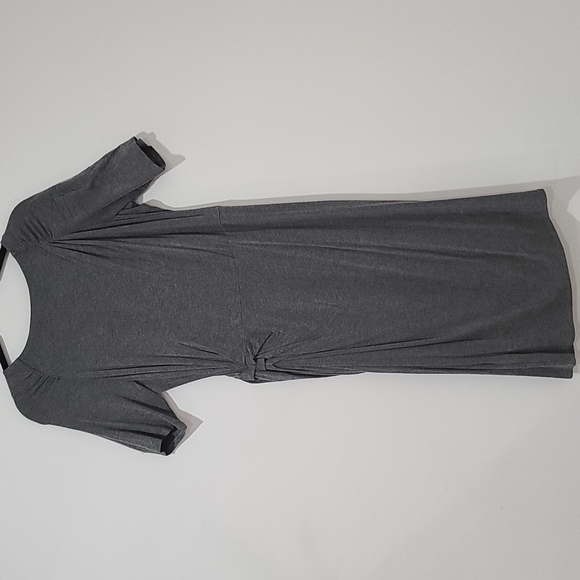 Grey dress pleaded side - Picture 3 of 4